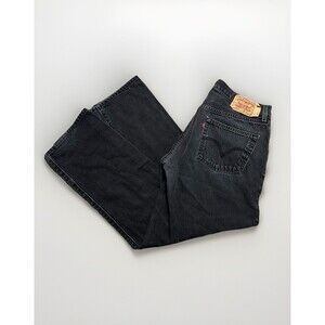 VTG 90s 36x32 Levi’s 501 Button Fly Black Denim Jeans Pants Grunge Distressed